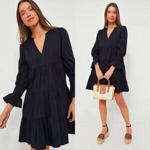 TUCKERNUCK POMANDER PLACE Navy Cotton Poplin Kenzo Dress